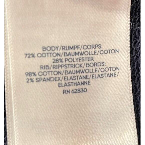 Lands' End Serious Sweats Women's Navy/Pink Colorblock Sweatshirt Size Large - Picture 4 of 4